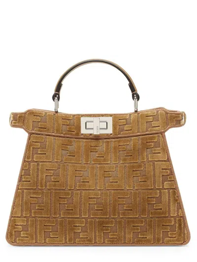 Fendi Peekaboo Iseeu Small Handbag In Brown