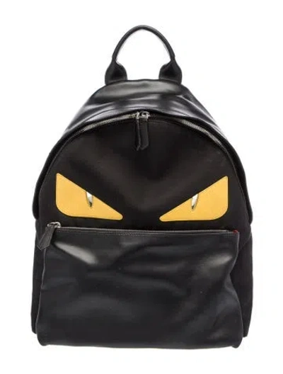 Pre-owned Fendi Nylon Backpack In Black