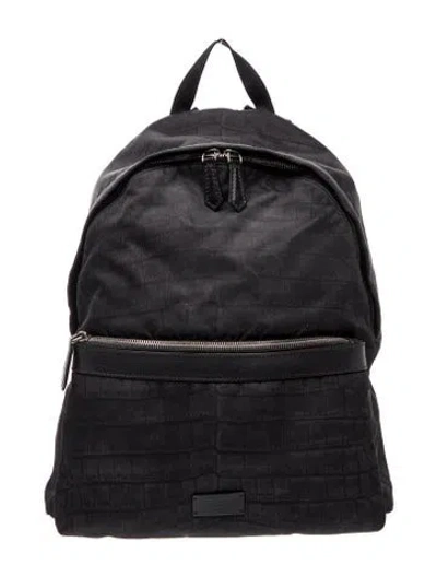 Pre-owned Fendi Nylon Backpack In Black