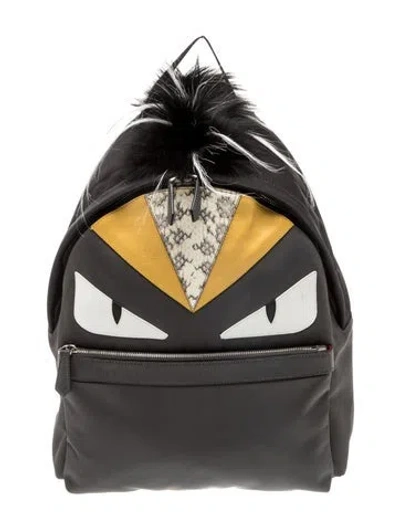 Pre-owned Fendi Nylon Backpack In Black