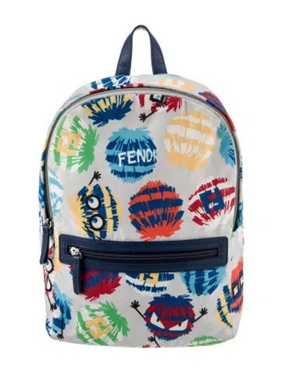 Pre-owned Fendi Nylon Backpack In Gray