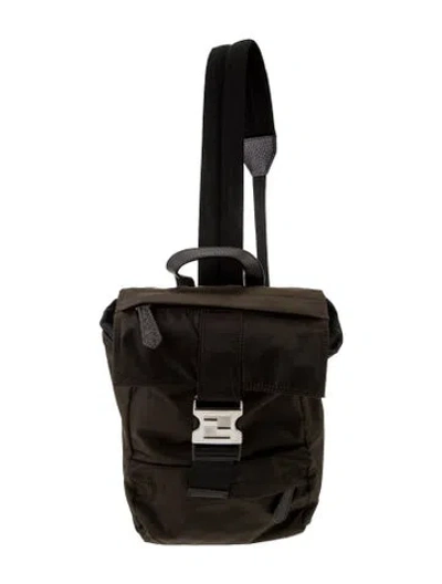 Pre-owned Fendi Nylon Backpack In Green