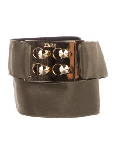 Pre-owned Fendi Nylon Belt In Green