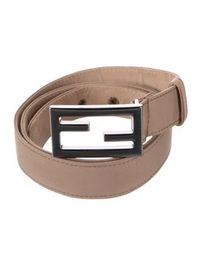 Pre-owned Fendi Nylon Belt In Neutrals
