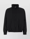 Fendi Nylon Bomber Jacket High Collar In Black