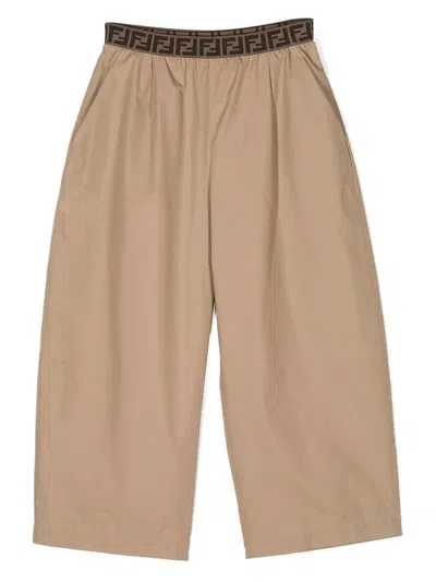 Fendi Nylon Cotton Pants In Multi