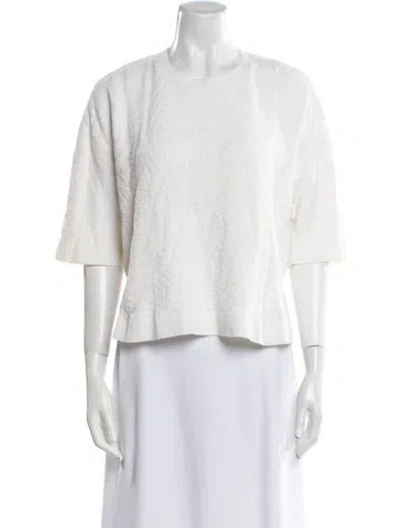 Pre-owned Fendi Nylon Crew Neck Sweater In Neutral