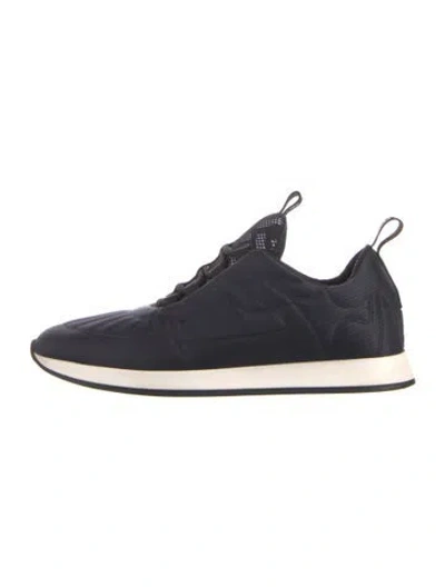 Pre-owned Fendi Nylon Graphic Print Sneakers In Blue
