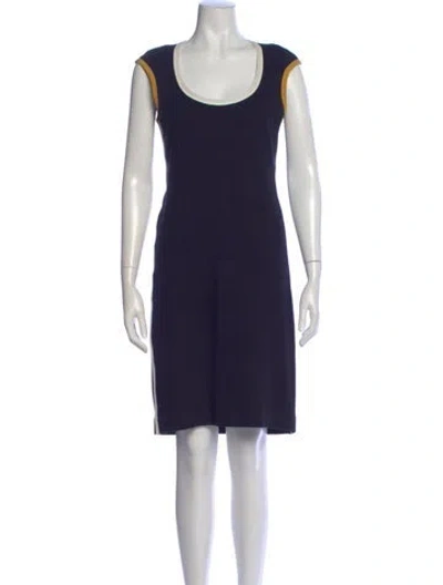 Pre-owned Fendi Nylon Knee-length Dress In Blue