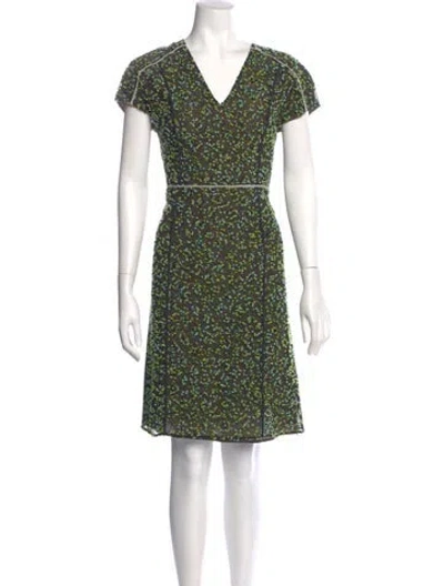 Pre-owned Fendi Nylon Knee-length Dress In Multi