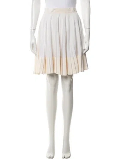 Pre-owned Fendi Nylon Mini Skirt In White