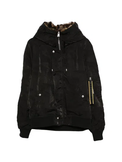 Fendi Nylon Patchwork Blouson In Nero