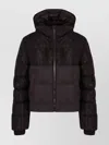 Fendi Nylon Quilted Short Parka Hood In Black