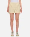 Fendi Beige Logo Print Shorts In Beige
