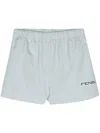 Fendi Elasticated-waistband Shorts In Clear Blue