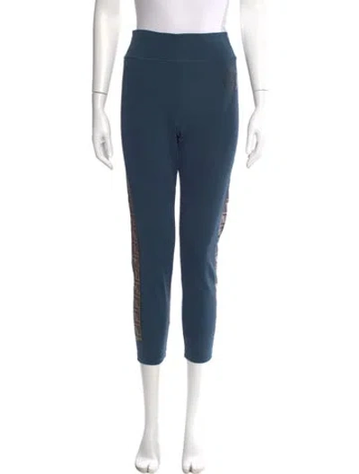 Pre-owned Fendi Nylon Skinny Leg Pants In Blue