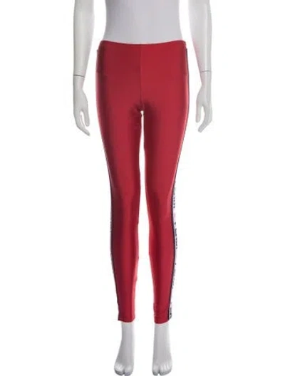 Pre-owned Fendi Nylon Skinny Leg Pants In Red