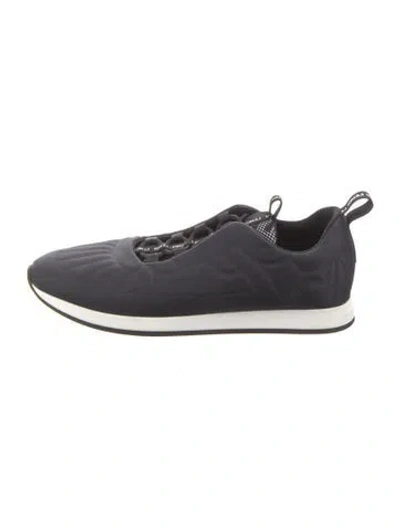Pre-owned Fendi Nylon Sneakers In Blue
