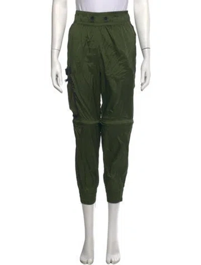 Pre-owned Fendi Nylon Straight Leg Pants In Green