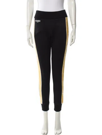 Pre-owned Fendi Nylon Sweatpants In Black