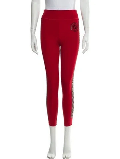 Pre-owned Fendi Nylon Sweatpants In Red