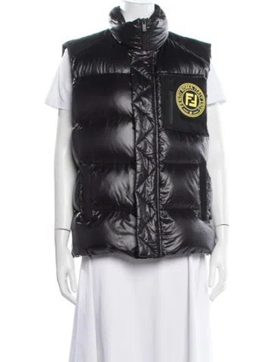 Pre-owned Fendi Nylon Vest In Black