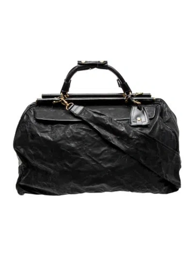 Pre-owned Fendi Nylon Weekender Bag Vintage In Black