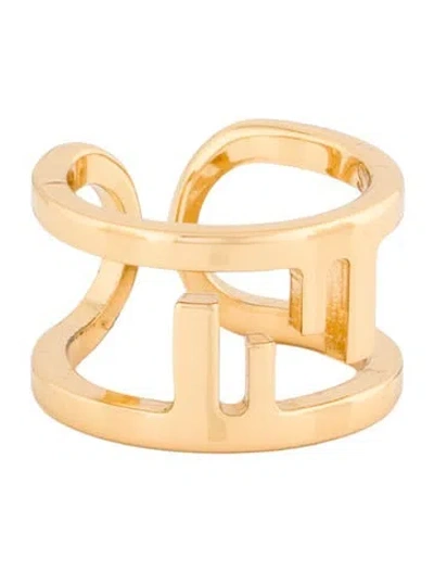 Pre-owned Fendi O' Lock Band Ring In Multi