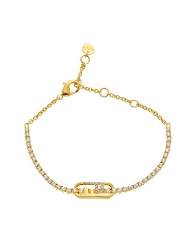 Fendi O' Lock Brass Bracelet In Gold