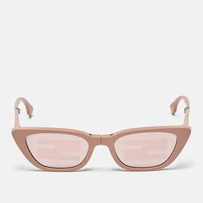 Pre-owned Fendi Old Rose Fe40089i Folding Cat Eye Sunglasses In Pink