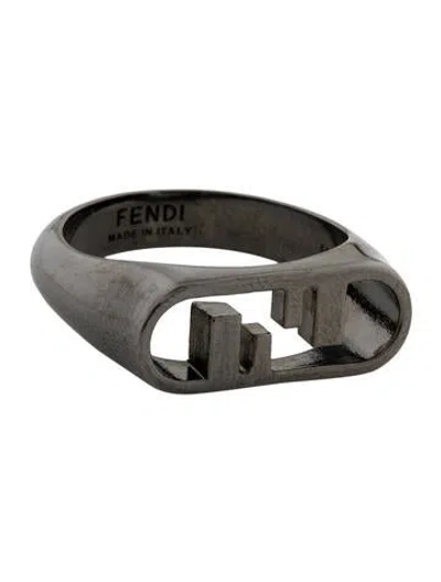 Pre-owned Fendi O'lock Band Ring In Multi