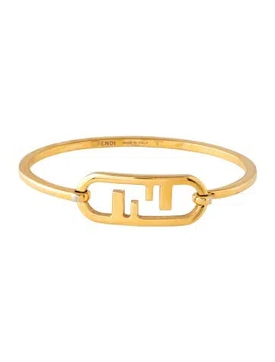Pre-owned Fendi O'lock Bangle Bracelet, 5.75" In Multicolor