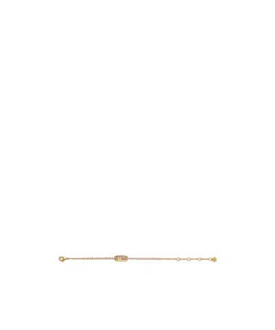 FENDI O'LOCK-MOTIF CRYSTAL BRACELET