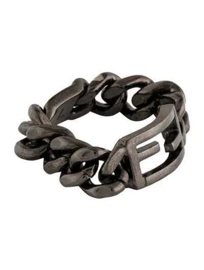 Pre-owned Fendi 'o'lock' Chain Ring In Multi