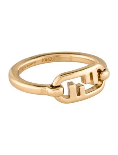 Pre-owned Fendi O'lock Cocktail Ring In Multi