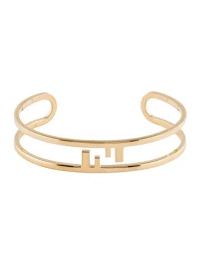 Pre-owned Fendi O'lock Cuff Bracelet, 6.5" In Multi