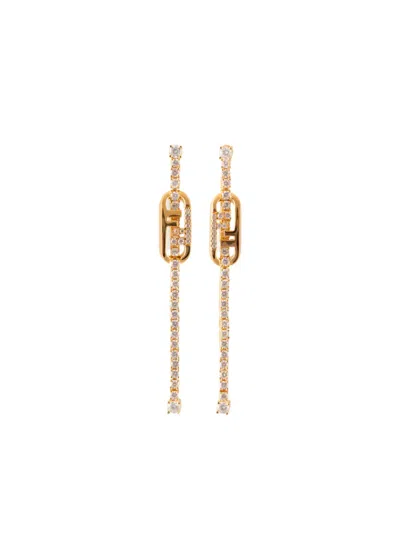 FENDI O'LOCK DANGLE EARRINGS
