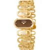 Fendi O'lock Diamond Accent Oval Link Bracelet Watch, 28.3mm X 14.8mm