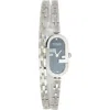 Fendi O'lock Diamond Accent Oval Link Bracelet Watch, 28.3mm X 14.8mm In Metallic