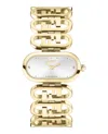 Fendi O'lock Diamond Watch With 14.8x28.3mm Gold Case