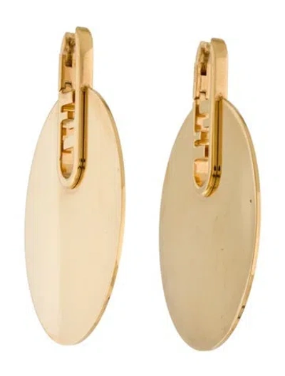Pre-owned Fendi O'lock Drop Hoop Earrings In Multi