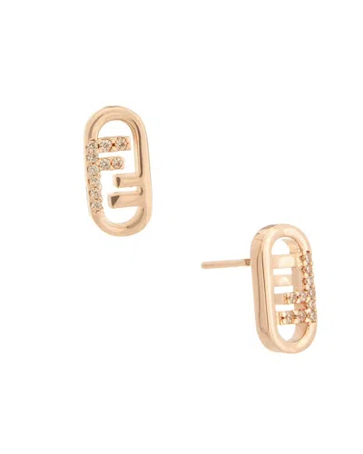 Fendi O'lock Earrings In Gold