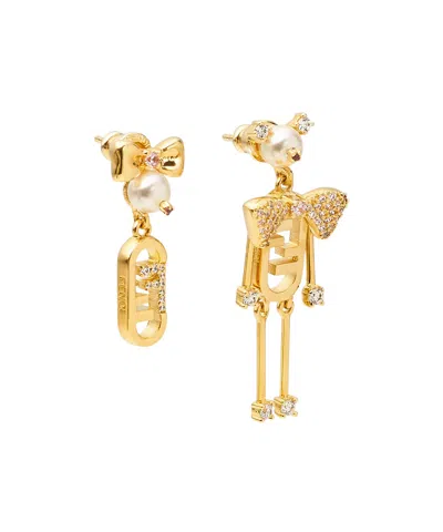 Fendi O'lock Earrings In Gold