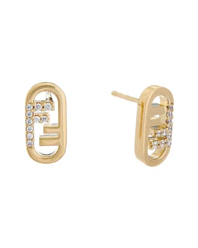 Fendi O'lock Earrings In Gold