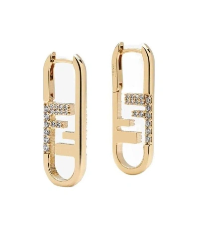 Fendi Gold-colored Earrings In Yellow