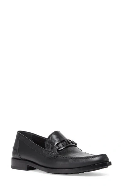 Fendi O'lock Ff Embossed Vamp Loafer In Nero/nero