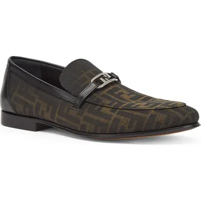 Fendi `o`lock Ff` Loafers In Black  