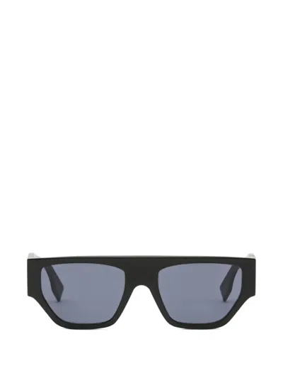 Fendi O'lock Geometric-frame Sunglasses In Black