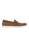 Fendi Mocassini O'lock Light In Pelle Scamosciata Marrone Uomo In Brown