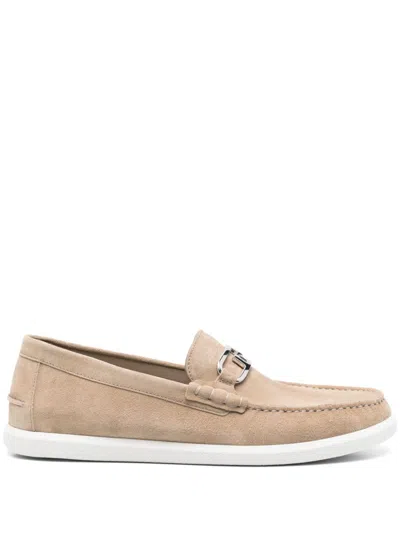 Fendi O'lock Loafers In Neutrals